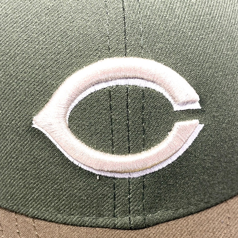 New Era Cincinnati Reds Alter 2 Low Profile 59FIFTY Fitted Hat Olive Brown 7 3/8 - Picture 2 of 11